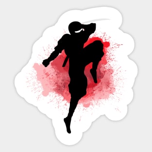 Ninja Striking Action Pose - Japanese Martial Arts Sticker